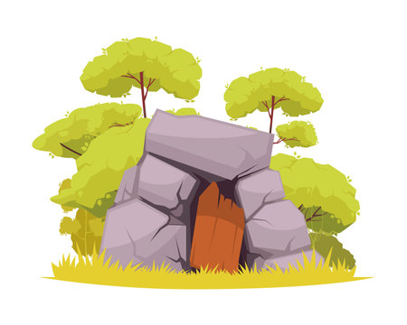 Prehistoric Hut Illustrationのイラスト素材