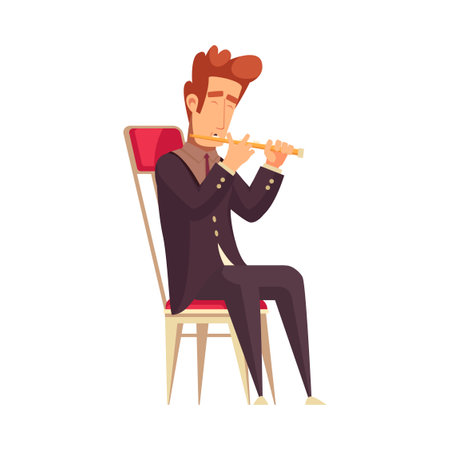 Cartoon Musician Illustrationのイラスト素材