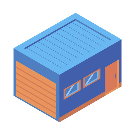 Isometric Warehouse Iconのイラスト素材