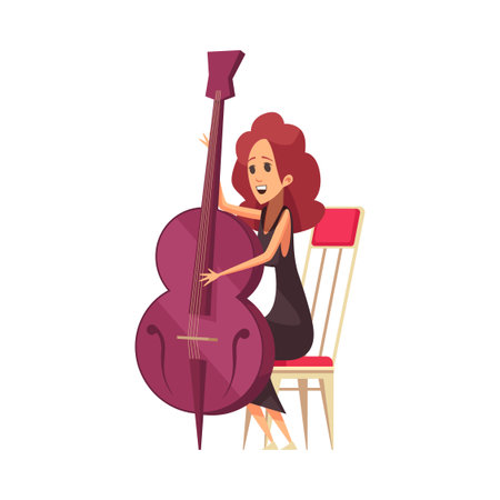 Cartoon Musician Illustrationのイラスト素材