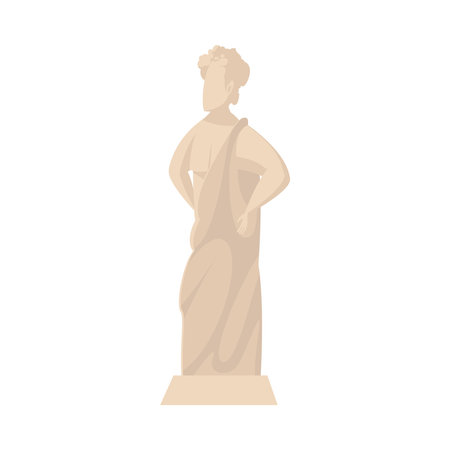 Cartoon Medieval Statueのイラスト素材