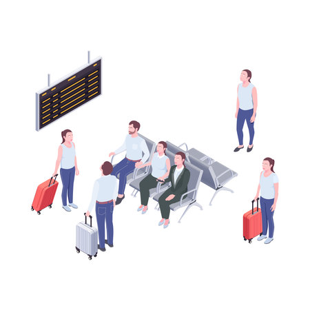 Airport Waiting Areaのイラスト素材