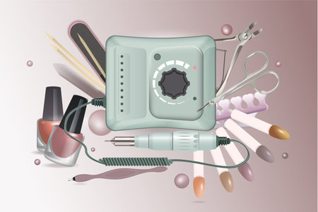 Nail Polish Essentials Compositionのイラスト素材