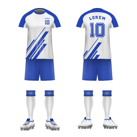 Realistic Soccer Design Icon Setのイラスト素材