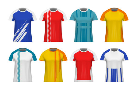 Football T-Shirts Setのイラスト素材