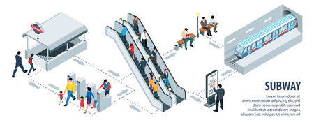 Isometric Subway Infographicsのイラスト素材