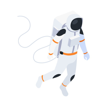Astronaut Isometric Illustrationのイラスト素材
