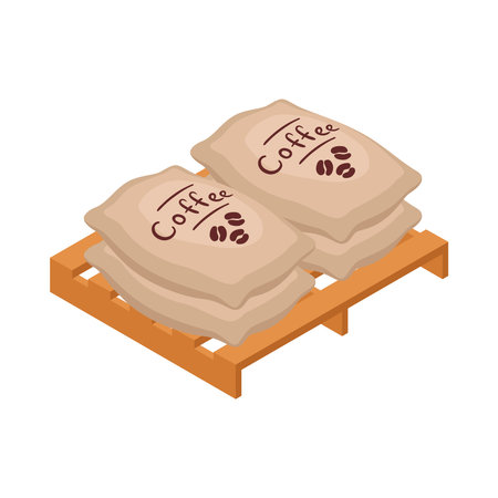 Isometric Coffee Sacksのイラスト素材