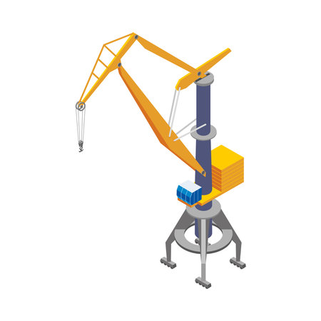 Port Crane Illustrationのイラスト素材