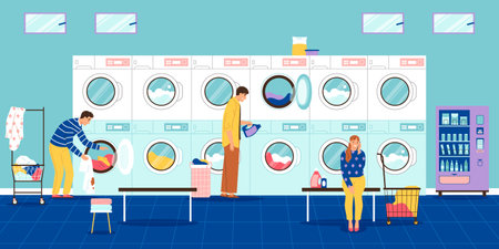 Laundry Flat Illustrationのイラスト素材