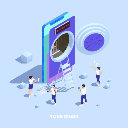 Escape Room Quest Conceptのイラスト素材