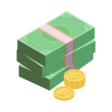 Money Isometric Iconのイラスト素材