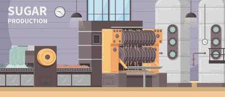 Sugar Production Illustration