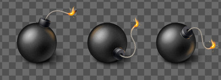 Bomb Realistic Setのイラスト素材