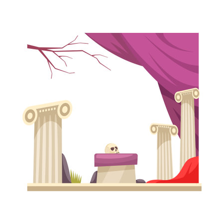 Theatre Stage Illustrationのイラスト素材