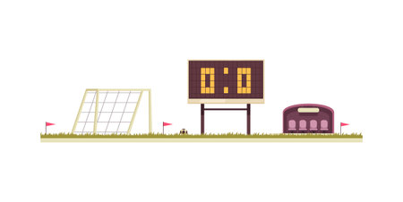 School Football Fieldのイラスト素材