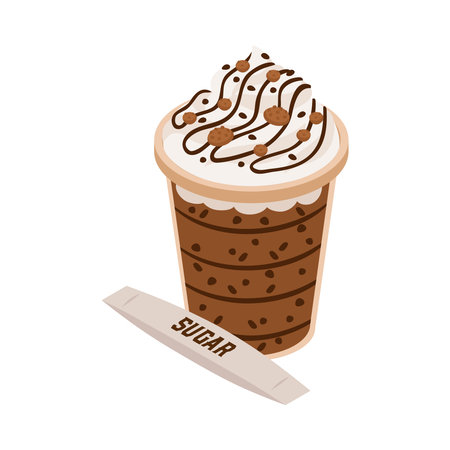Coffee Cream Cup Compositionのイラスト素材