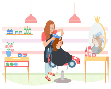 Kids Services Flat Compositionのイラスト素材