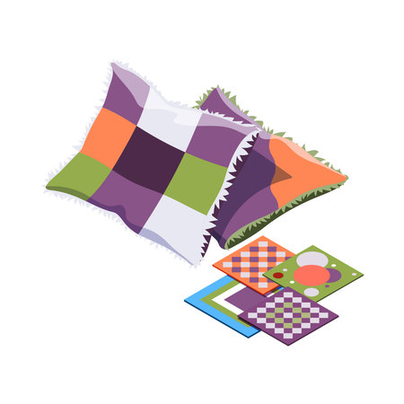 Pillow Crafting Hobby Compositionのイラスト素材