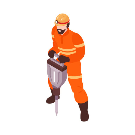 Coal Picking Miner Compositionのイラスト素材