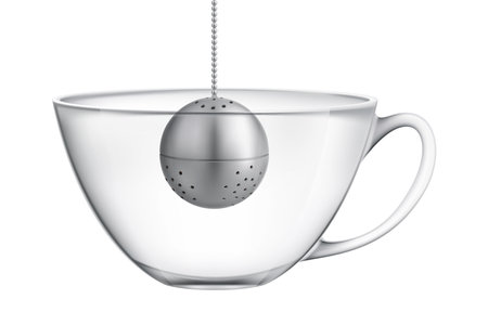 Tea Iron Strainer Compositionのイラスト素材