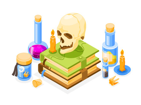Alchemy Isometric Compositionのイラスト素材