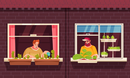 Urban Gardening Conceptのイラスト素材