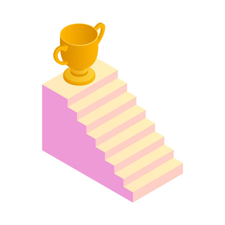 Business Trophy Stairway Compositionのイラスト素材
