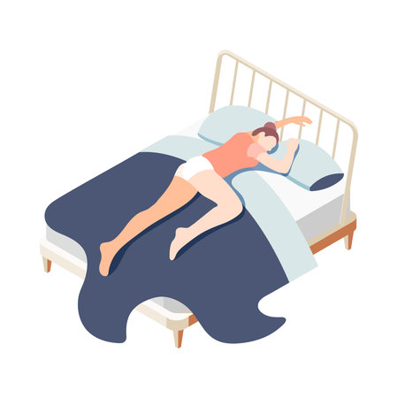 Circadian Rhythms Lying Compositionのイラスト素材