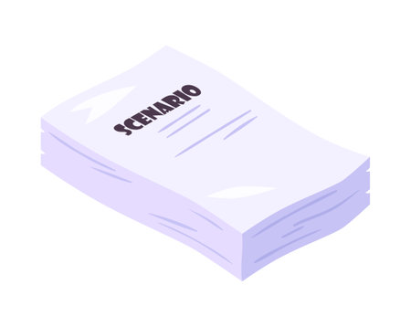 Cinema Scenario Isometric Compositionのイラスト素材