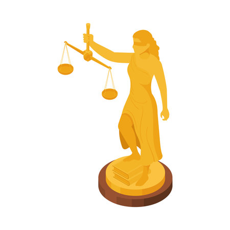 Golden Themis Isometric Compositionのイラスト素材