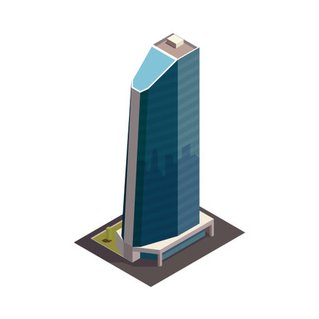 Sail Shaped Skyscraper Compositionのイラスト素材