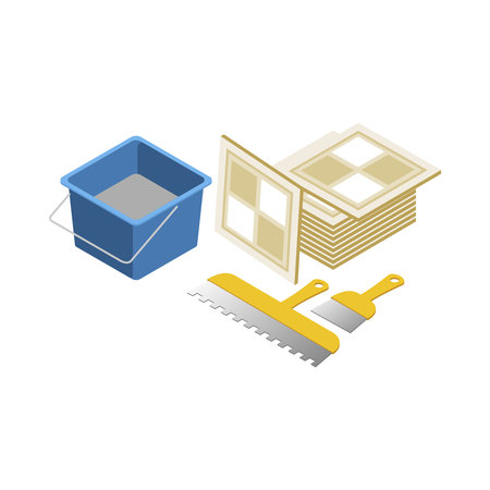 Tiling Repair Materials Compositionのイラスト素材