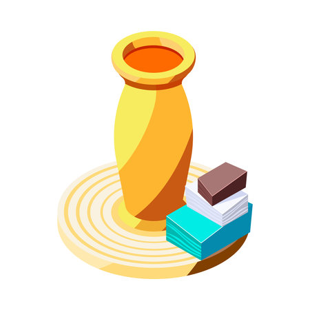 Sculpting Isometric Hobby Compositionのイラスト素材