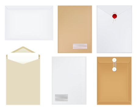 Envelope Mockup Setのイラスト素材