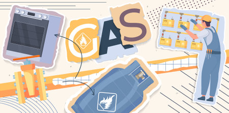 Gas Appliance Collageのイラスト素材