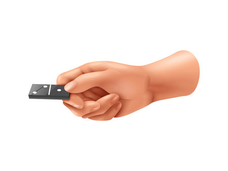 Domino Piece Hand Compositionのイラスト素材