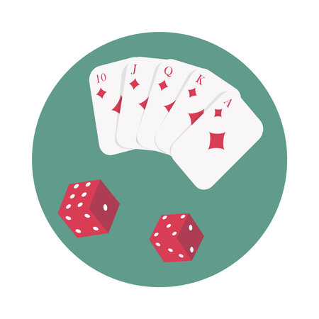 Casino Poker Cards Composition