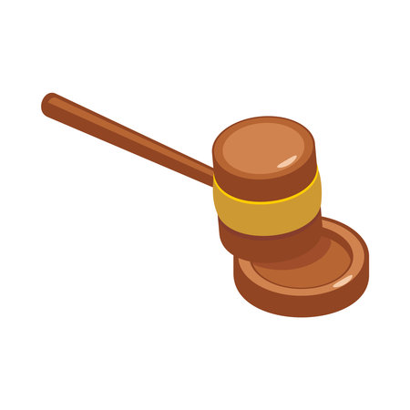 Auction Wooden Gavel Compositionのイラスト素材