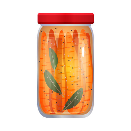 Glassed Carrots Can Compositionのイラスト素材