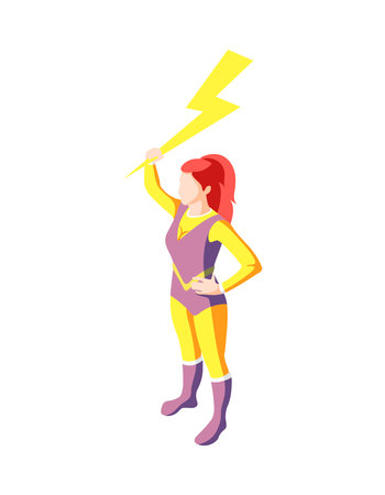 Bolt Superhero Suit Compositionのイラスト素材