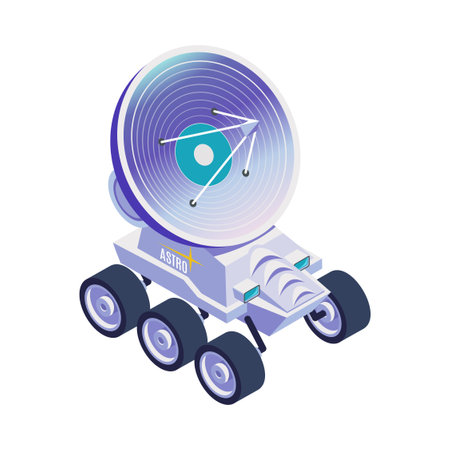 Astrophysics Satellite Rover Compositionのイラスト素材