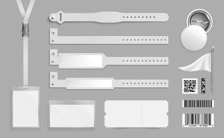 Plastic Entry Bracelets Setのイラスト素材