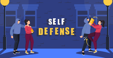 Backstreet Self Defense Compositionのイラスト素材
