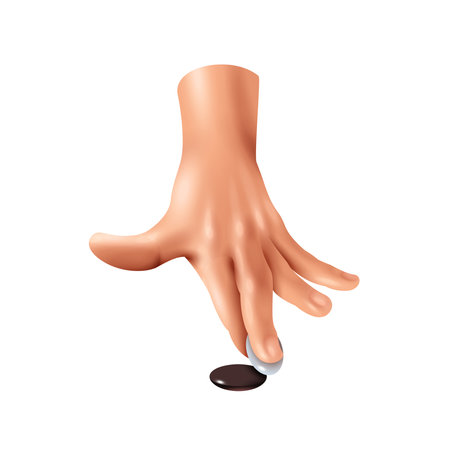 Hand With Chips Compositionのイラスト素材