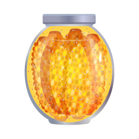 Glassed Corn Can Compositionのイラスト素材
