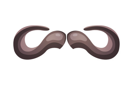 Thick Horns Mask Compositionのイラスト素材