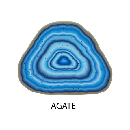 Agate Realistic Mineral Compositionのイラスト素材