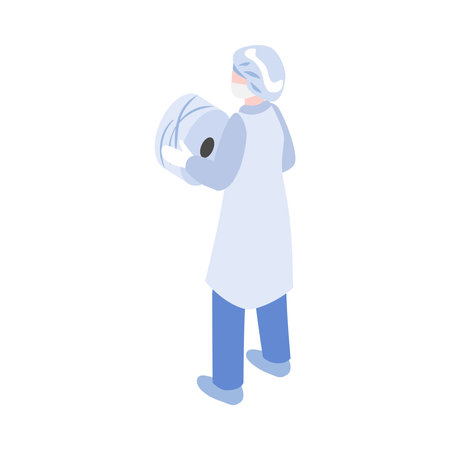 Textile Worker Uniform Compositionのイラスト素材