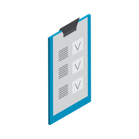 Isometric Medical Checklist Compositionのイラスト素材